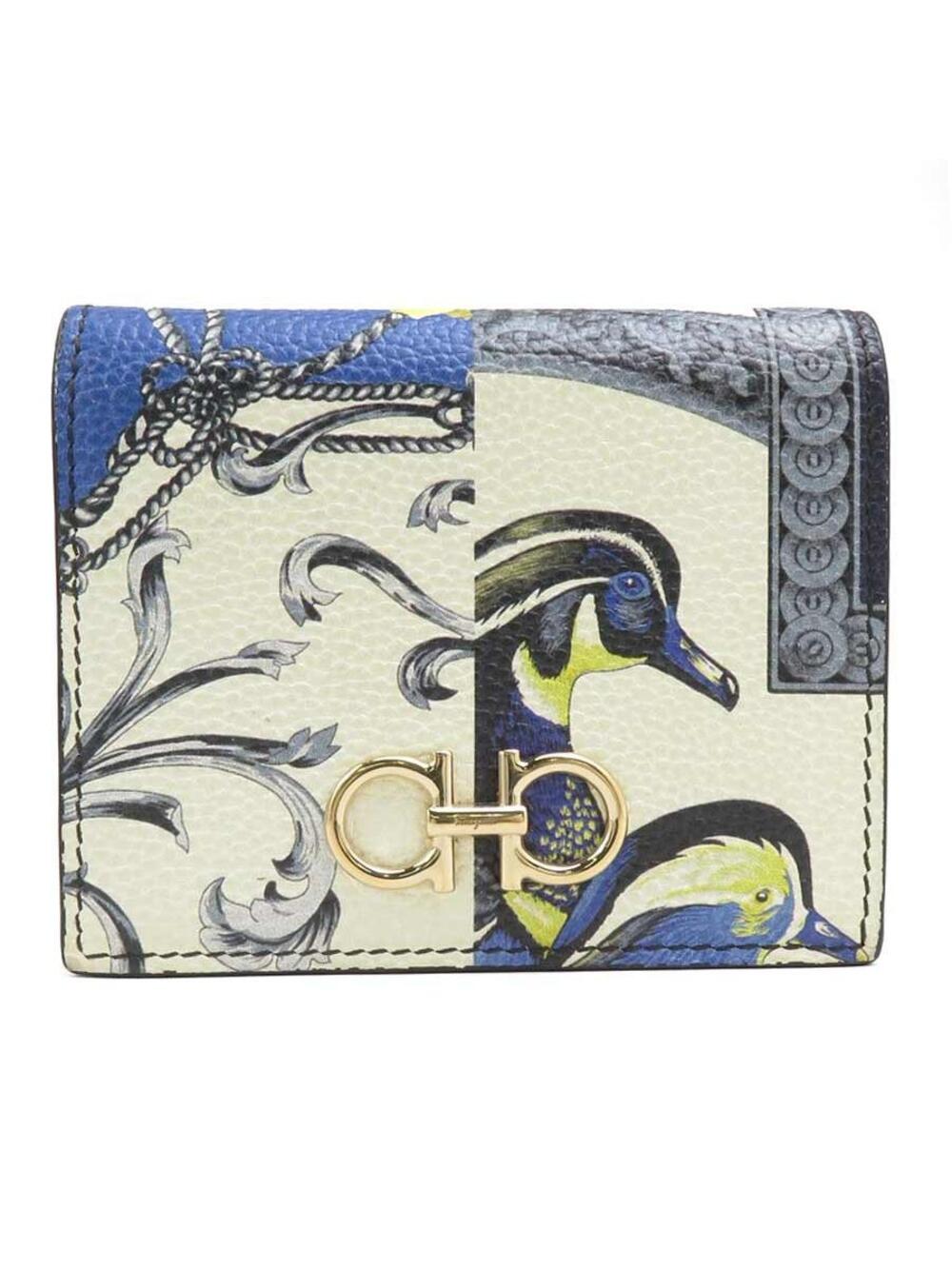 Auth Salvatore Ferragamo Gancini Bifold #345411S25B